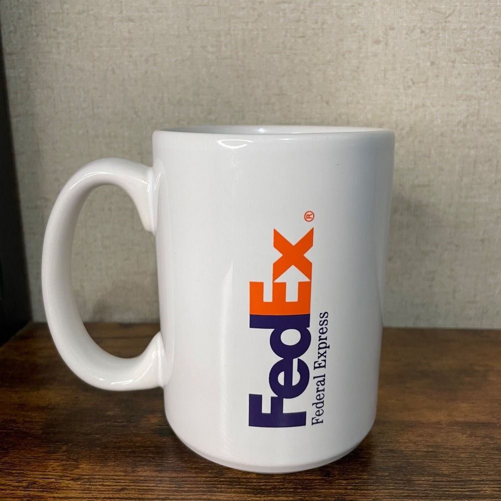 Federal Express Logo FedEx Delivery 10oz Coffee Mug Cup Vintage